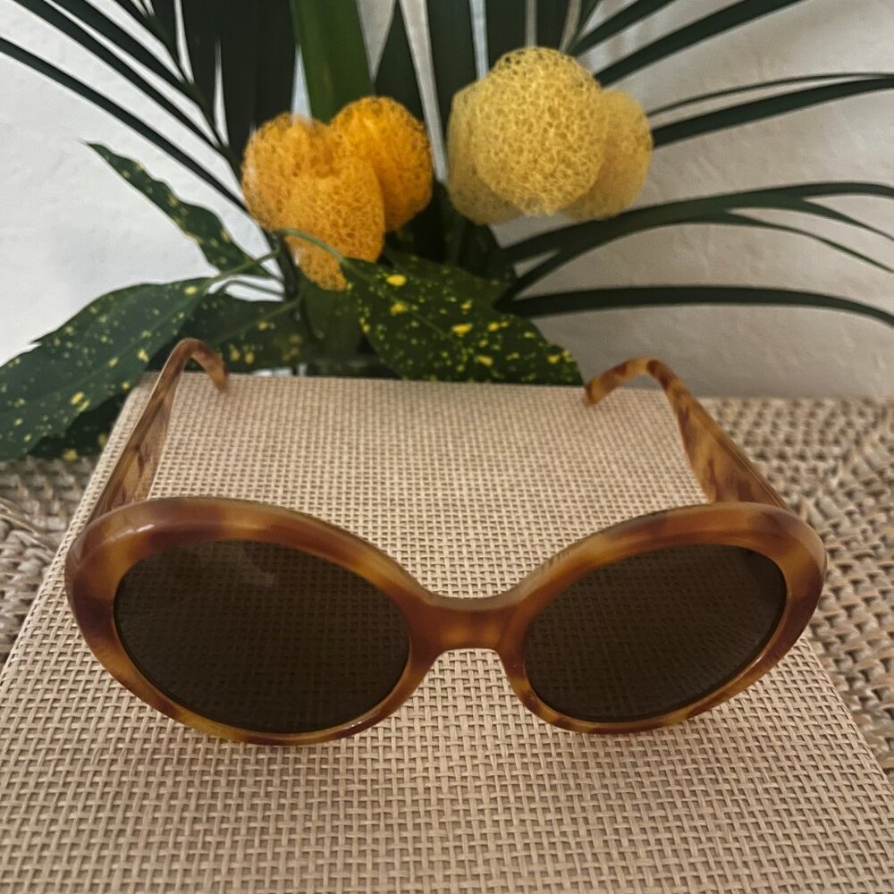 Italy Vintage ROBE DI KAPPA 90's Amber Tortoise Sunglasses Oval/Round - Picture 11 of 15